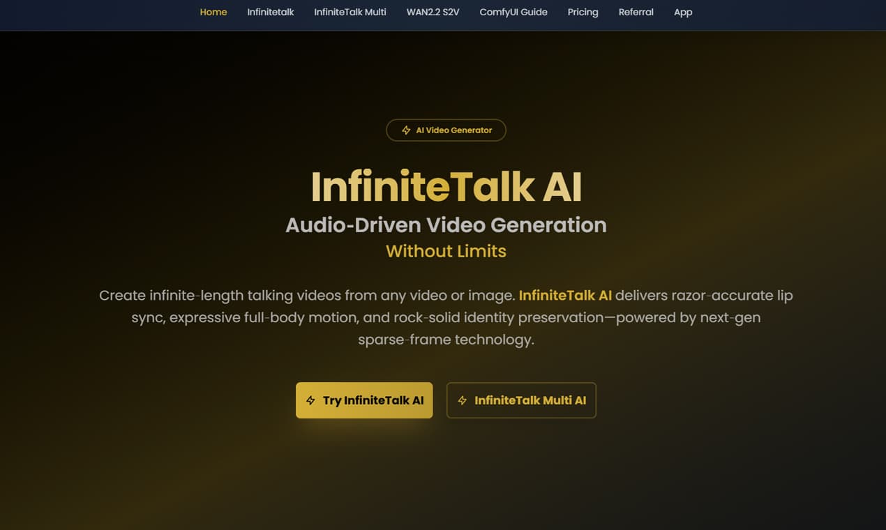 InfiniteTalk AI Video Generator