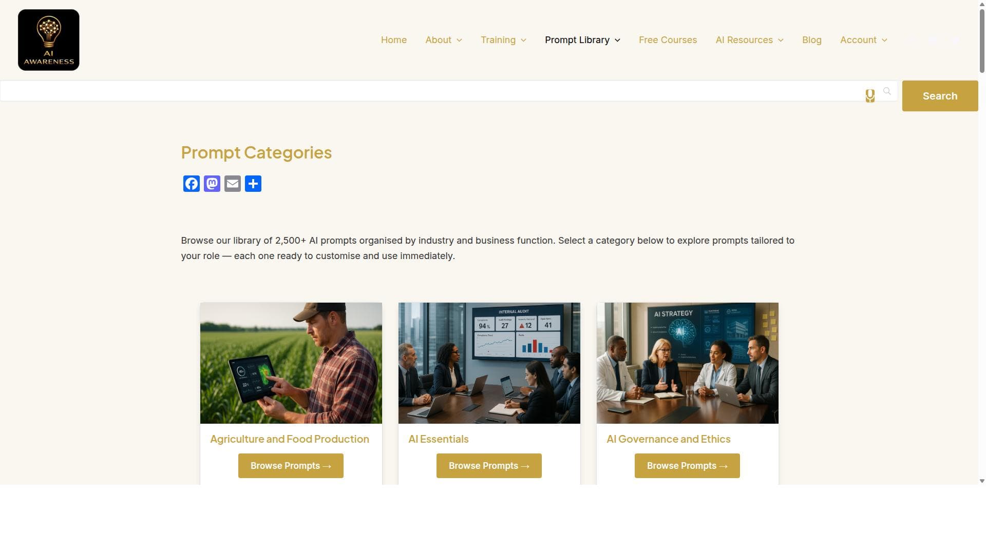 Free AI Awareness Prompt Library