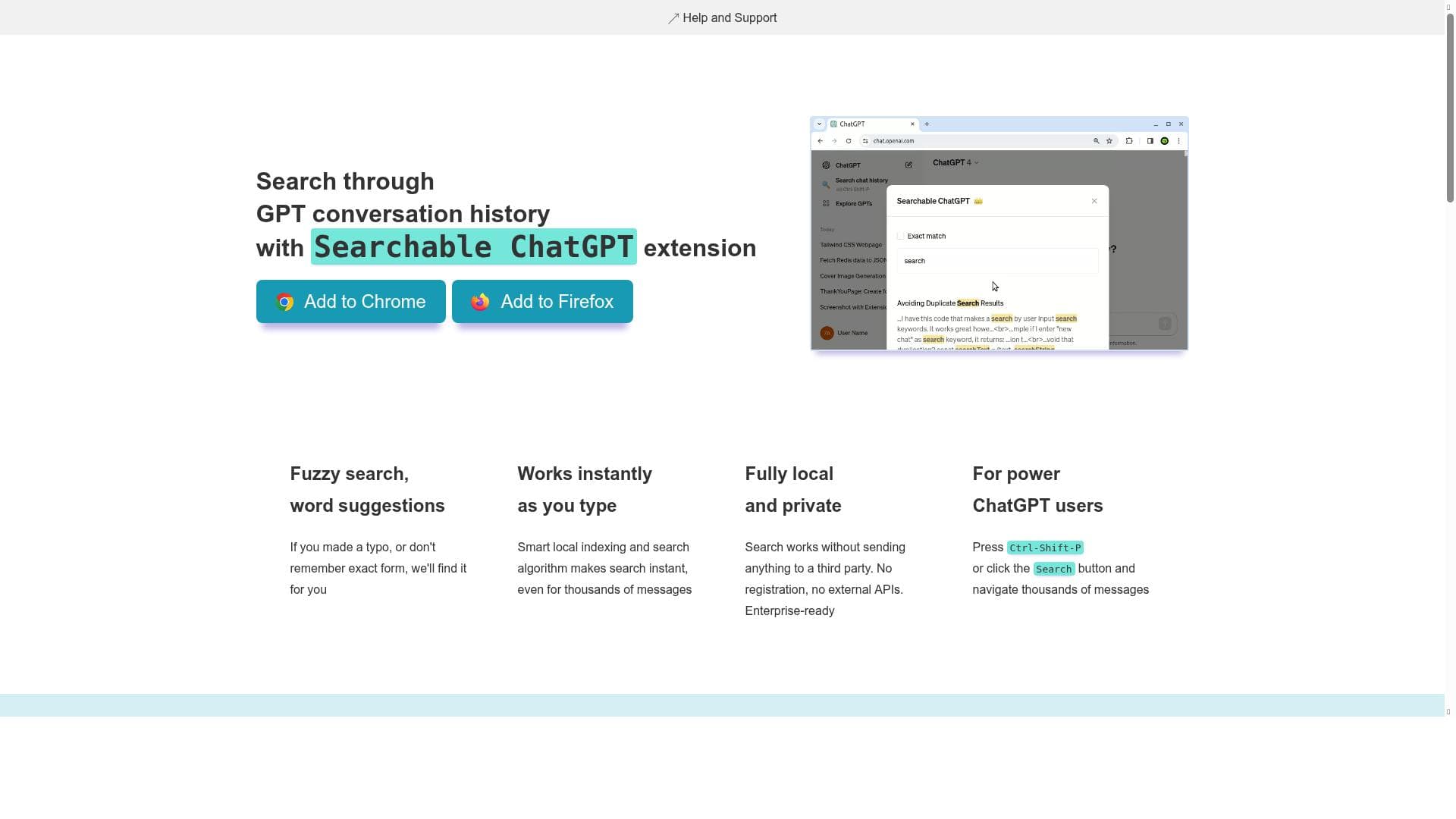 Searchable ChatGPT