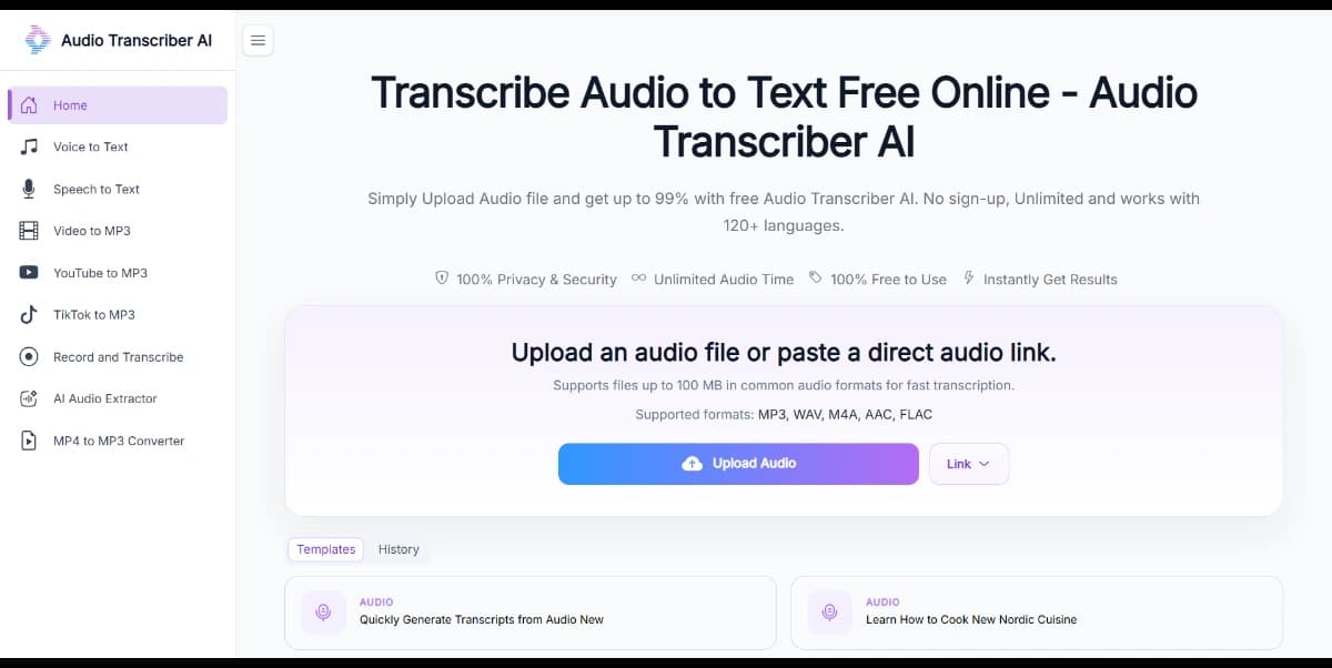 Audio Transcriber AI