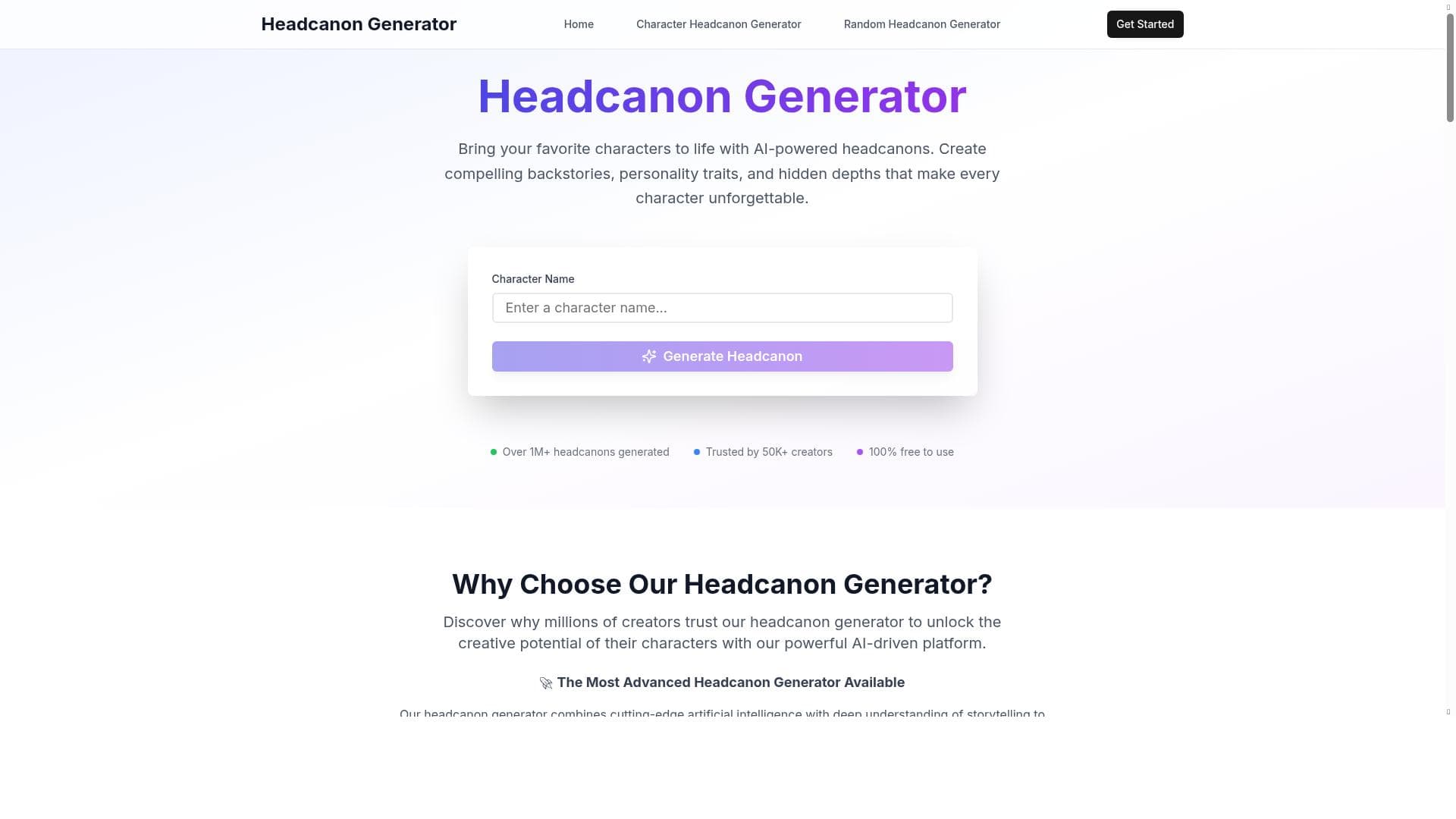 Headcanon Generator
