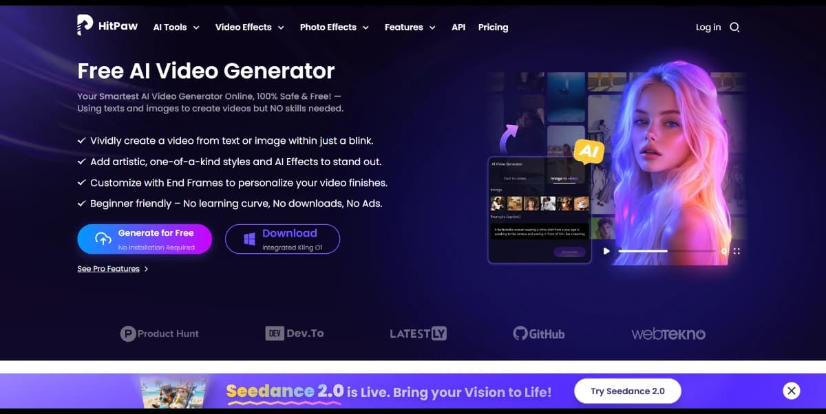 HitPaw AI Video Generator